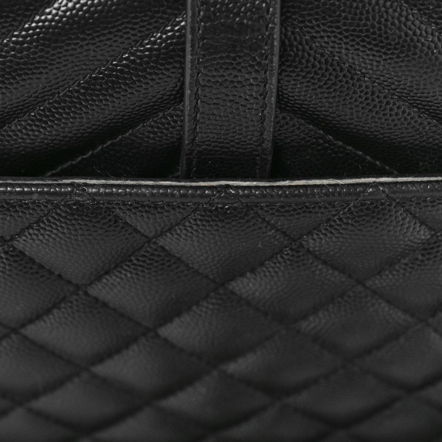 Saint Laurent Grain De Poudre Textured Mixed Matelasse Triquilt Medium Monogram Satchel Black 10 of 12