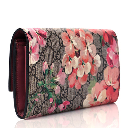 Gucci GG Supreme Monogram Blooms Continental Wallet Beige Multicolor Dry Rose 3 of 10