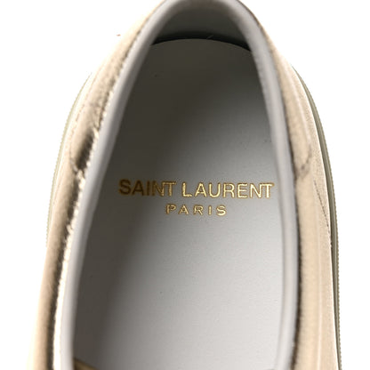 Saint Laurent Metallic Calfskin Court Sneakers 39 Gold 8 of 9