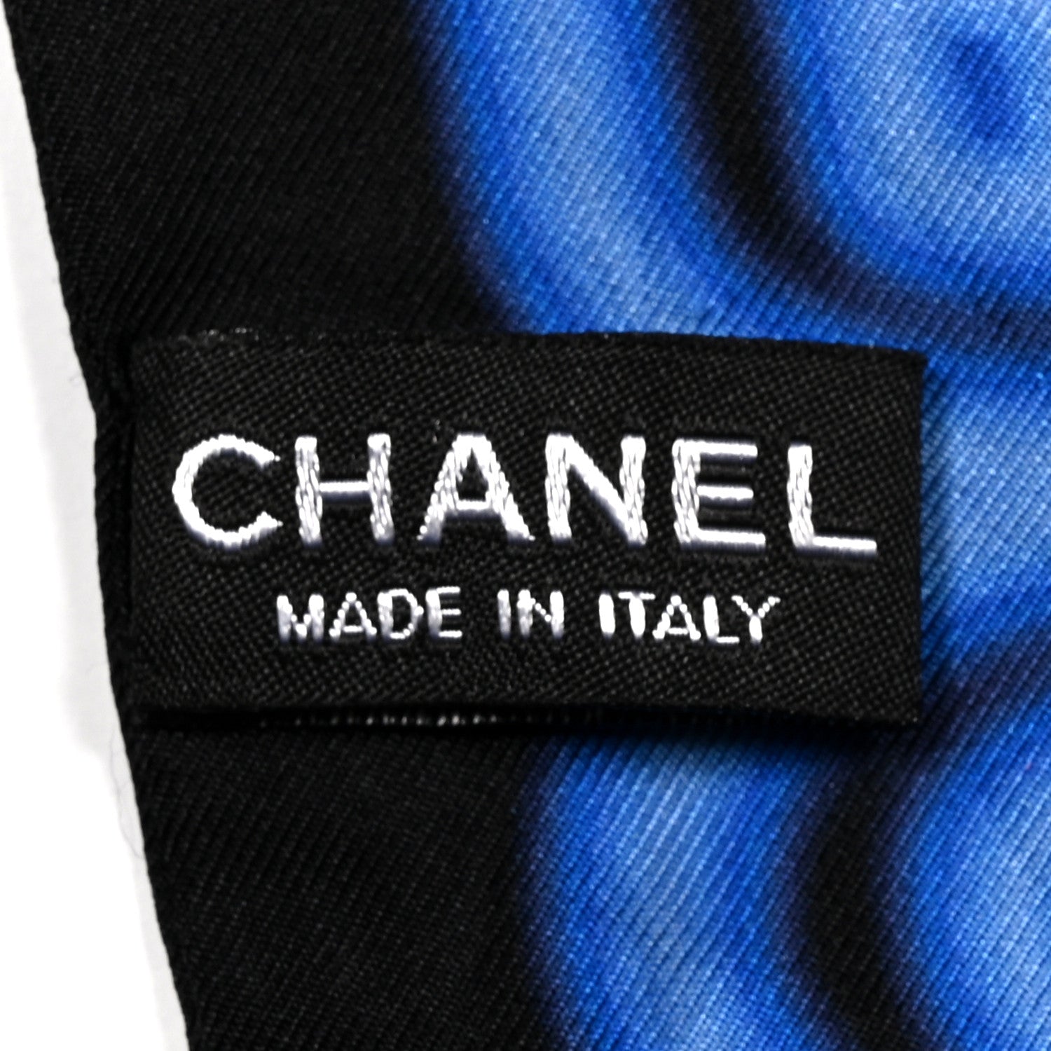 Chanel Silk Neon CC Bandeau Scarf Black Multicolor 1878439