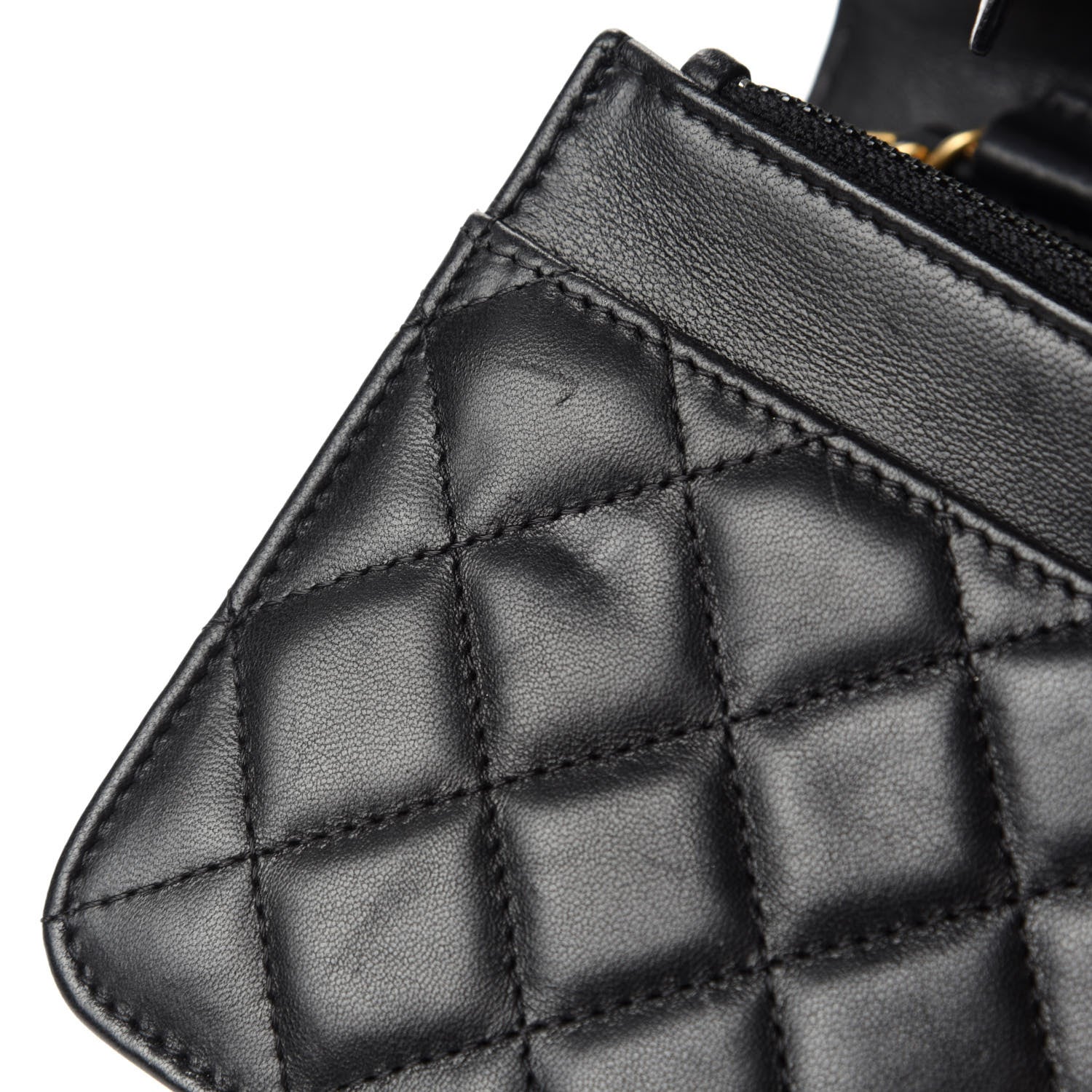 Chanel Lambskin Quilted Boy Wallet On Chain WOC Black 8 of 15