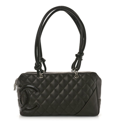 Chanel Calfskin Quilted Cambon Large Bowler Dark Brown 1 of 10