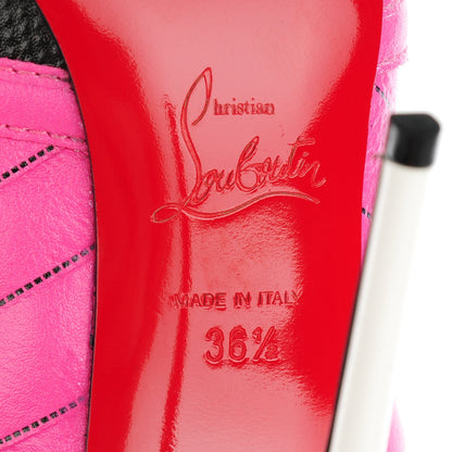 Christian Louboutin Kid Jazz Calfskin Boltina 120 Booties 36.5 Black Rose 9 of 9