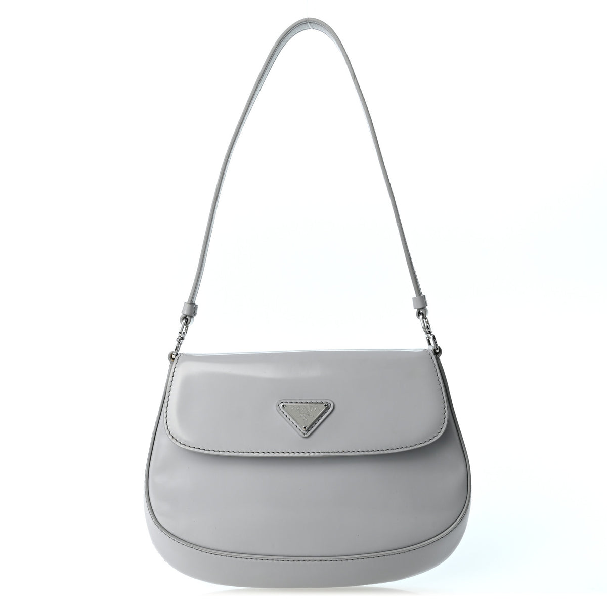 Prada Spazzolato Cleo Flap Shoulder Bag Fiordaliso 1 of 10