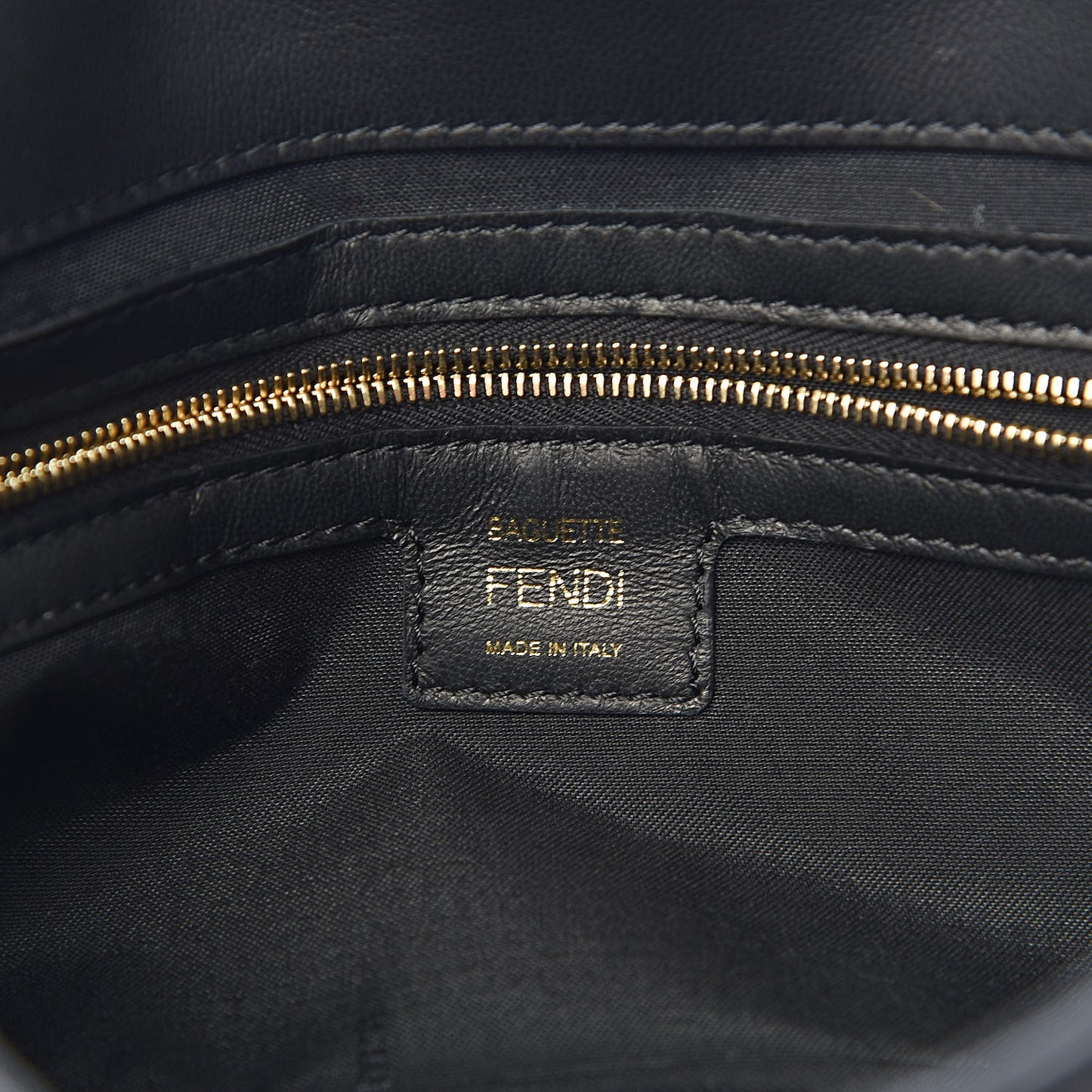 Nappa FF 1974 Embossed Baguette Black