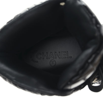 Chanel Calfskin Crocodile Embossed Cocodile High Top Sneakers 39 Black 7 of 8