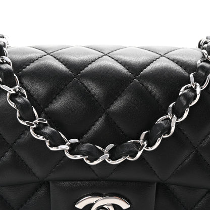 Chanel Lambskin Quilted Mini Rectangular Flap Black 8 of 10