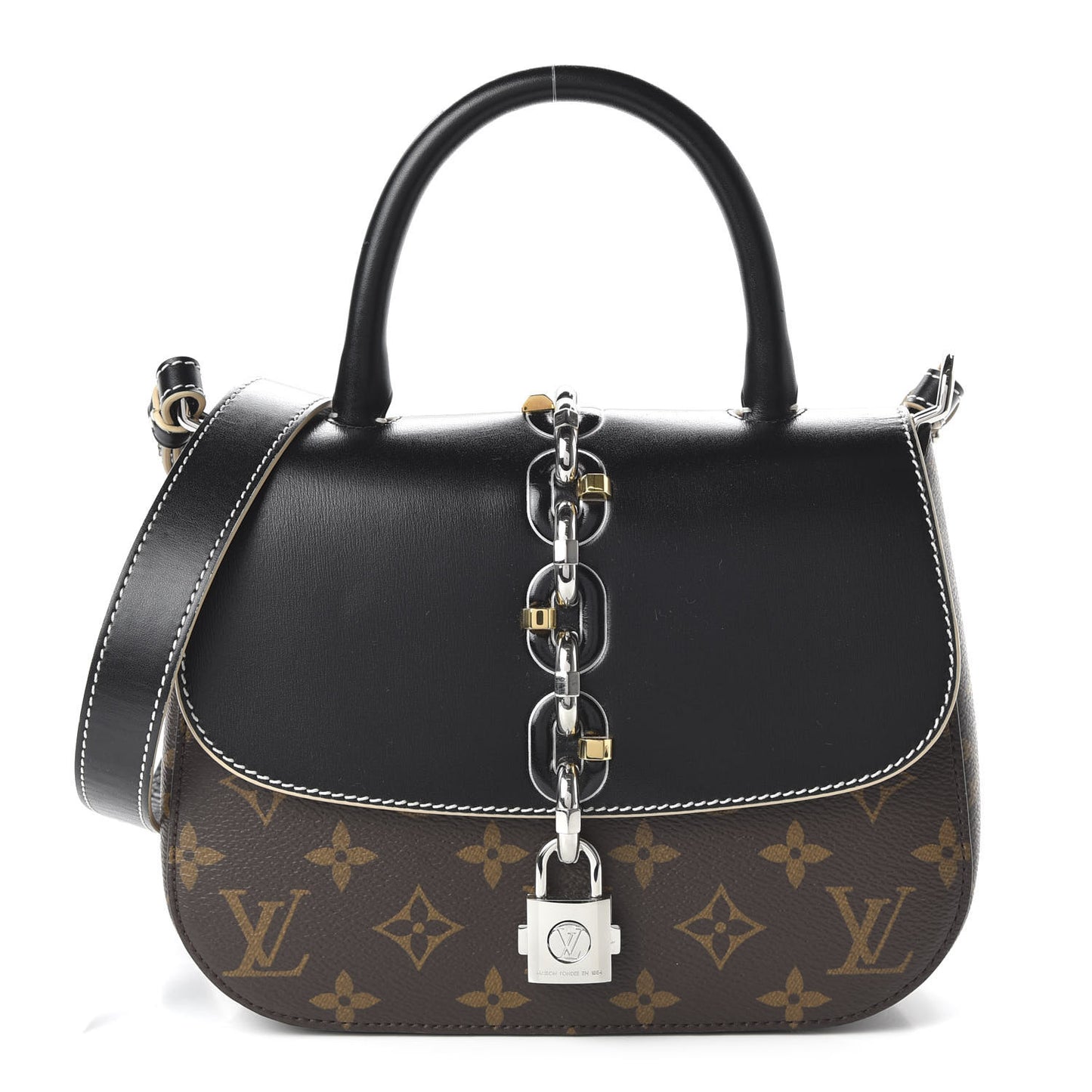 Calfskin Monogram Chain It Bag PM Black