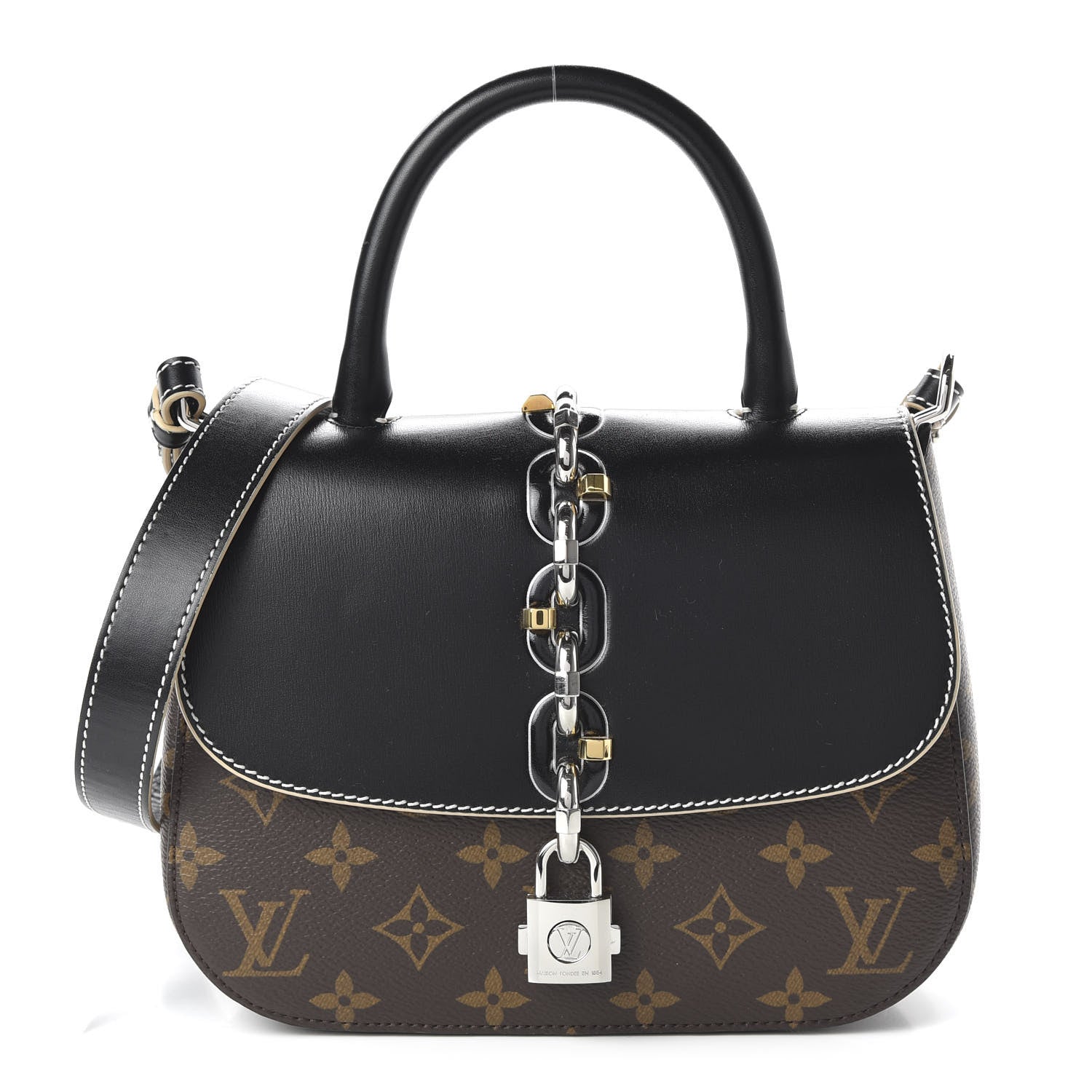 Louis Vuitton Calfskin Monogram Chain It Bag PM Black 1 of 9