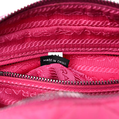 Prada Nylon Tessuto Impuntu Quilted Chain Crossbody Fuxia 7 of 19