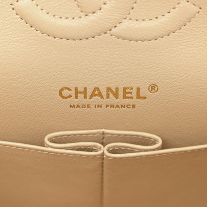 Chanel Lambskin Quilted Medium Double Flap Beige 6 of 10