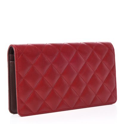 Chanel Lambskin Quilted Trendy CC Yen Wallet Red 3 of 9