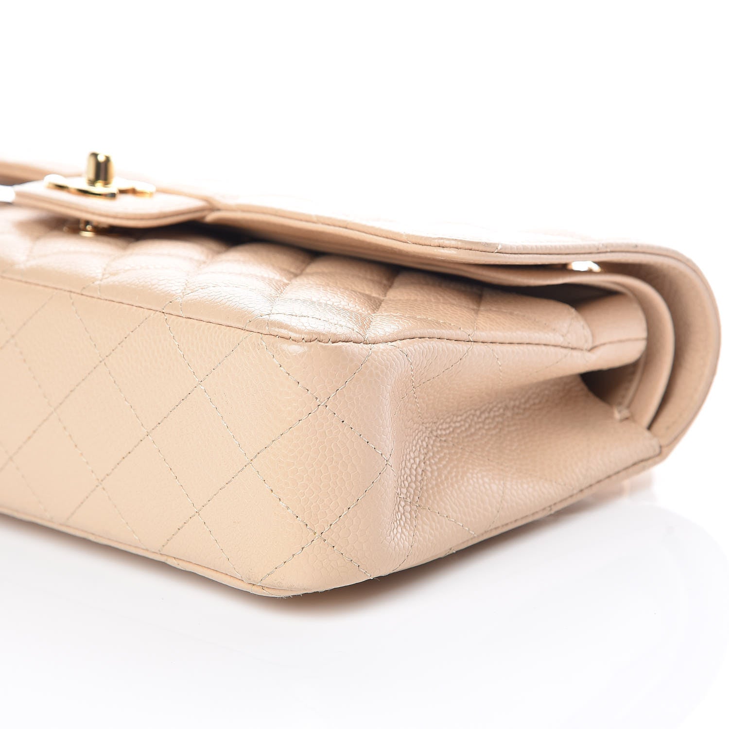 Chanel Caviar Quilted Medium Double Flap Beige Clair 9 of 9