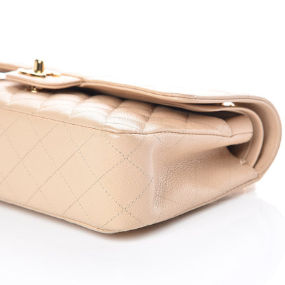 Chanel Caviar Quilted Medium Double Flap Beige Clair 9 of 9