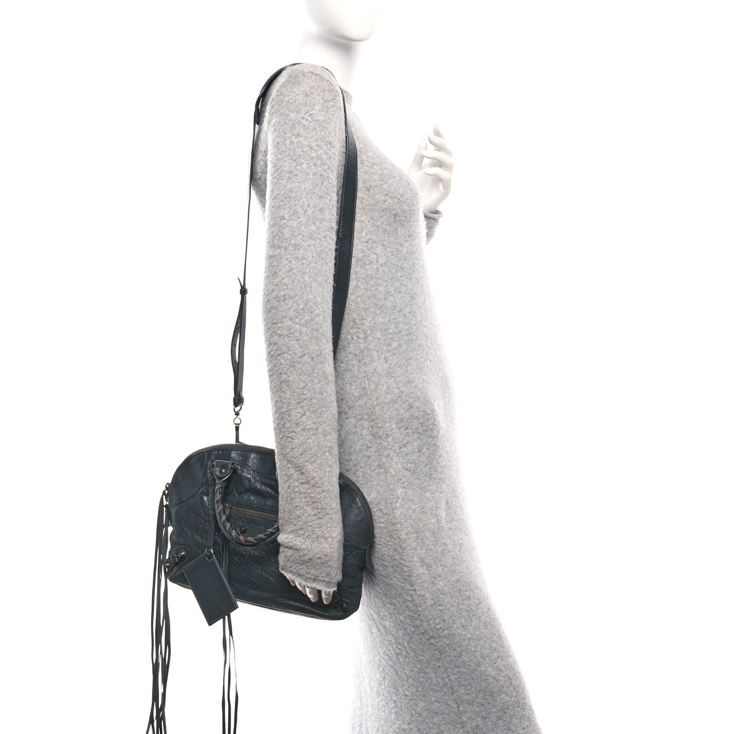 Balenciaga Agneau Classic Hardware Bowling Bag Anthracite 2 of 12