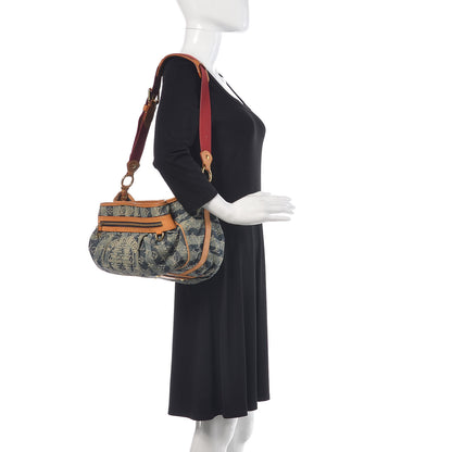 Louis Vuitton Denim Raye Porte Epaule MM 2 of 16