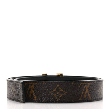 Louis Vuitton Calfskin Monogram 30mm LV Initiales Reversible Belt 90 36 Black 2 of 7