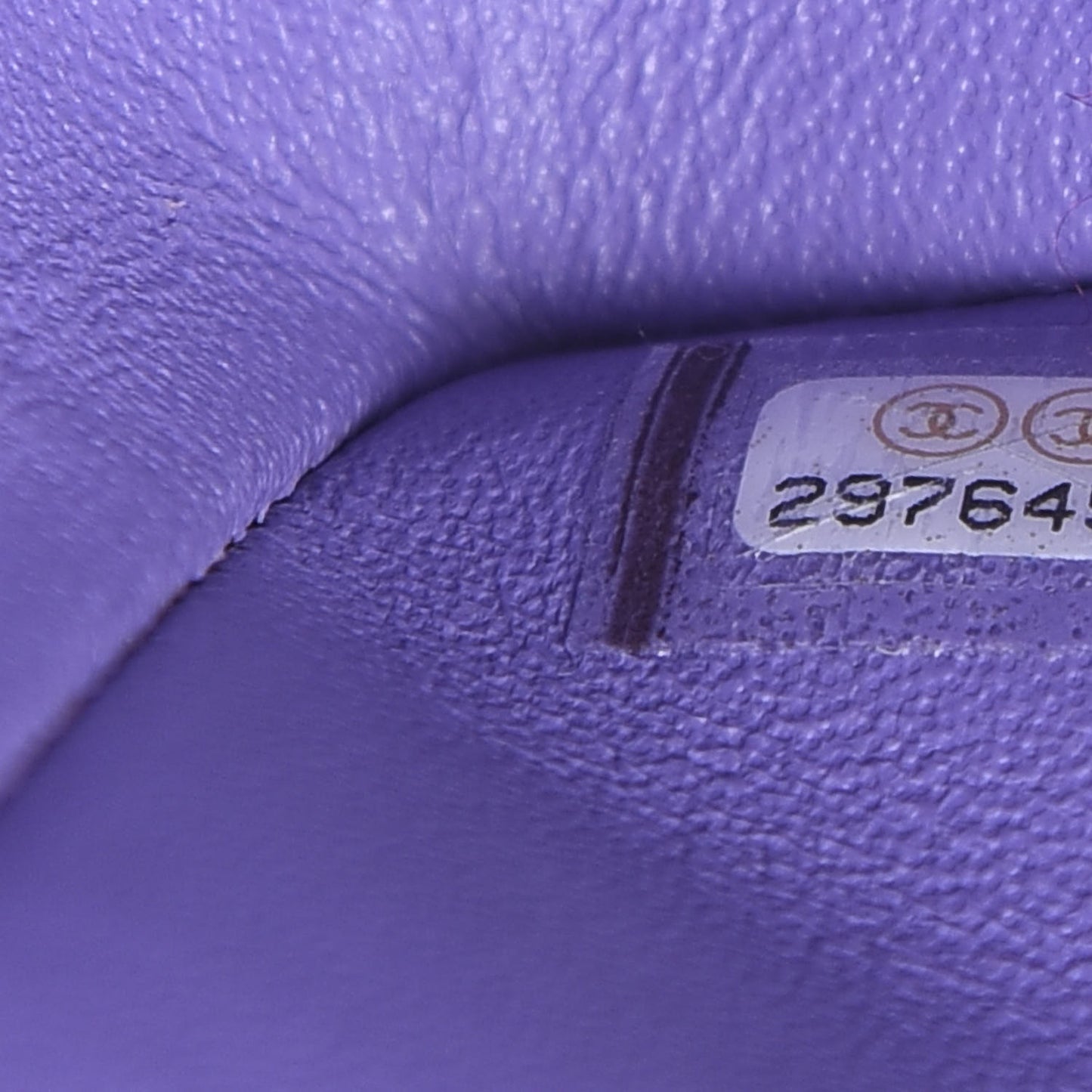 Caviar Quilted Small Double Flap Purple