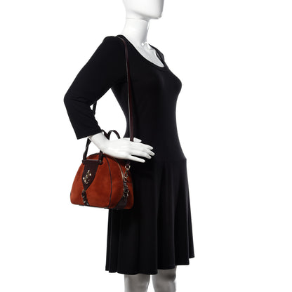 Jimmy Choo Suede Small Varenne Bowling Bag Brown 2 of 8