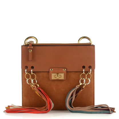 Chloe Calfskin Suede Small Jane Fringe Bag Caramel 1 of 7