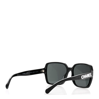 Chanel Acetate Square Sunglasses 5408-A Black 4 of 9