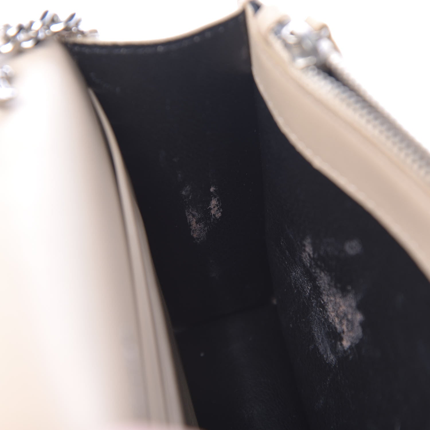 Saint Laurent Smooth Calfskin Classic Monogram Kate Tassel Chain Wallet Nude Powder 10 of 13