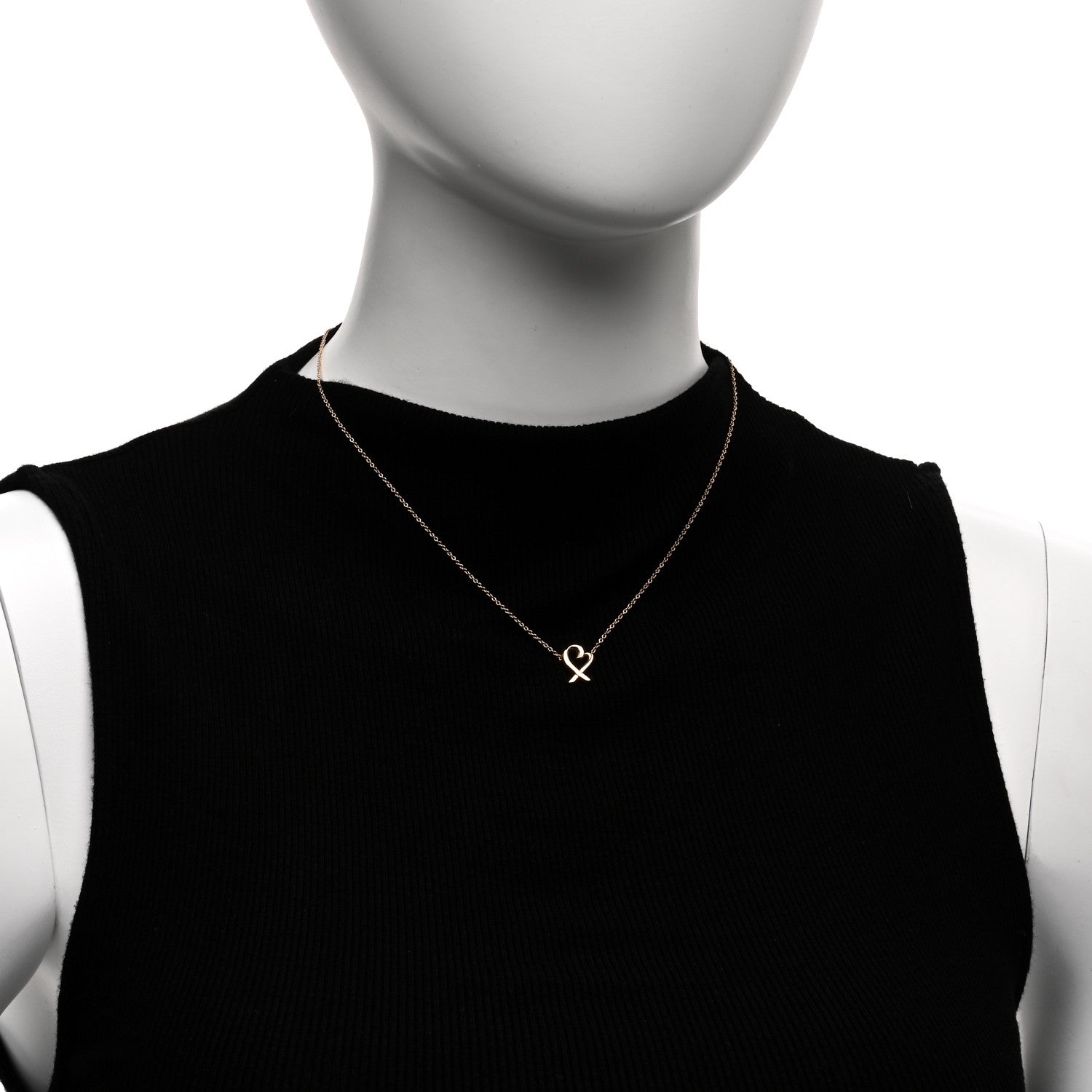 Tiffany 18K Rose Gold Small Paloma Picasso Loving Heart Pendant Necklace 2 of 4