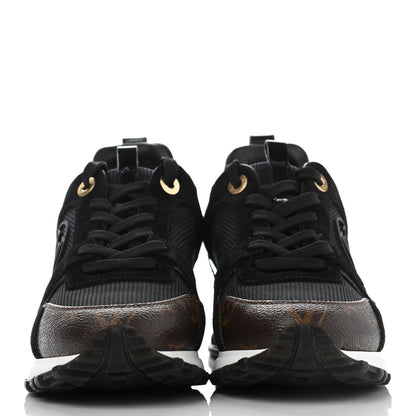 Louis Vuitton Suede Monogram Run Away Sneakers 35 Black 2 of 8