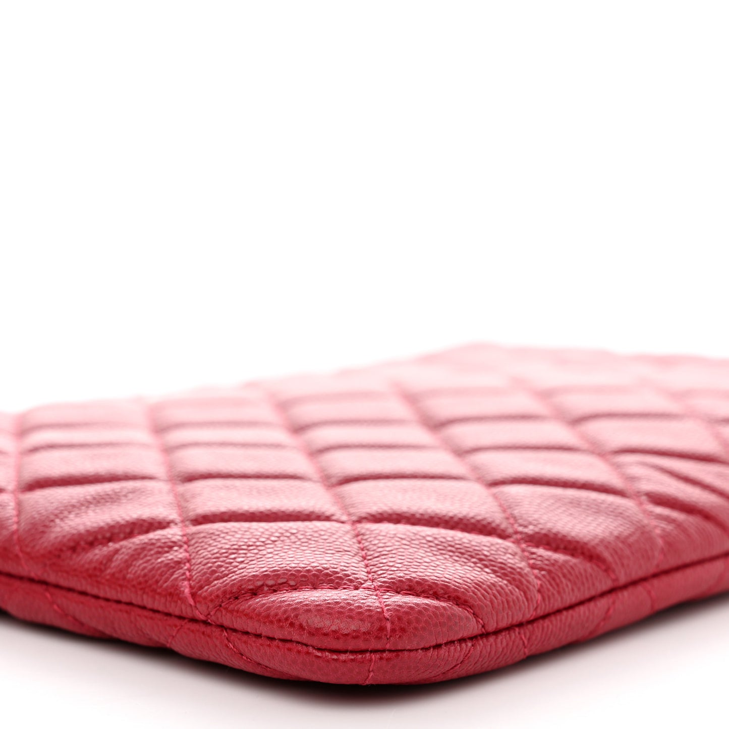 Caviar Quilted Medium Cosmetic Case Red