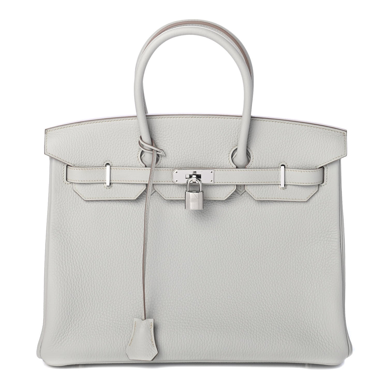 Hermes Taurillon Clemence Birkin 35 Gris Perle 1 of 10