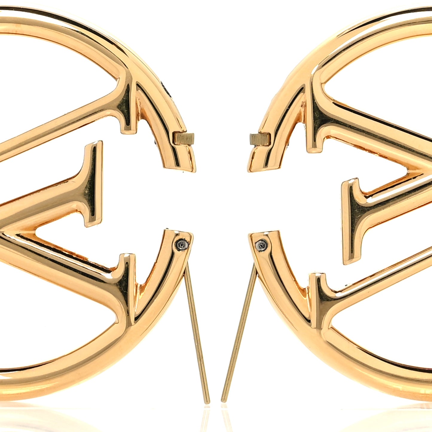 Metal Louise Hoop Earrings Gold