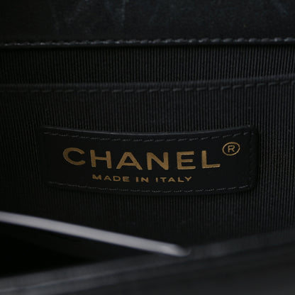 Chanel Lambskin Embroidered Camellia Quilted Small Boy Flap Black 6 of 11