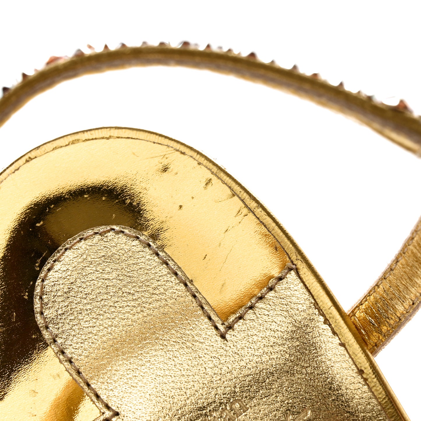 Suede Crystal Strass Rosalie 100 Sandals 37.5 Gold