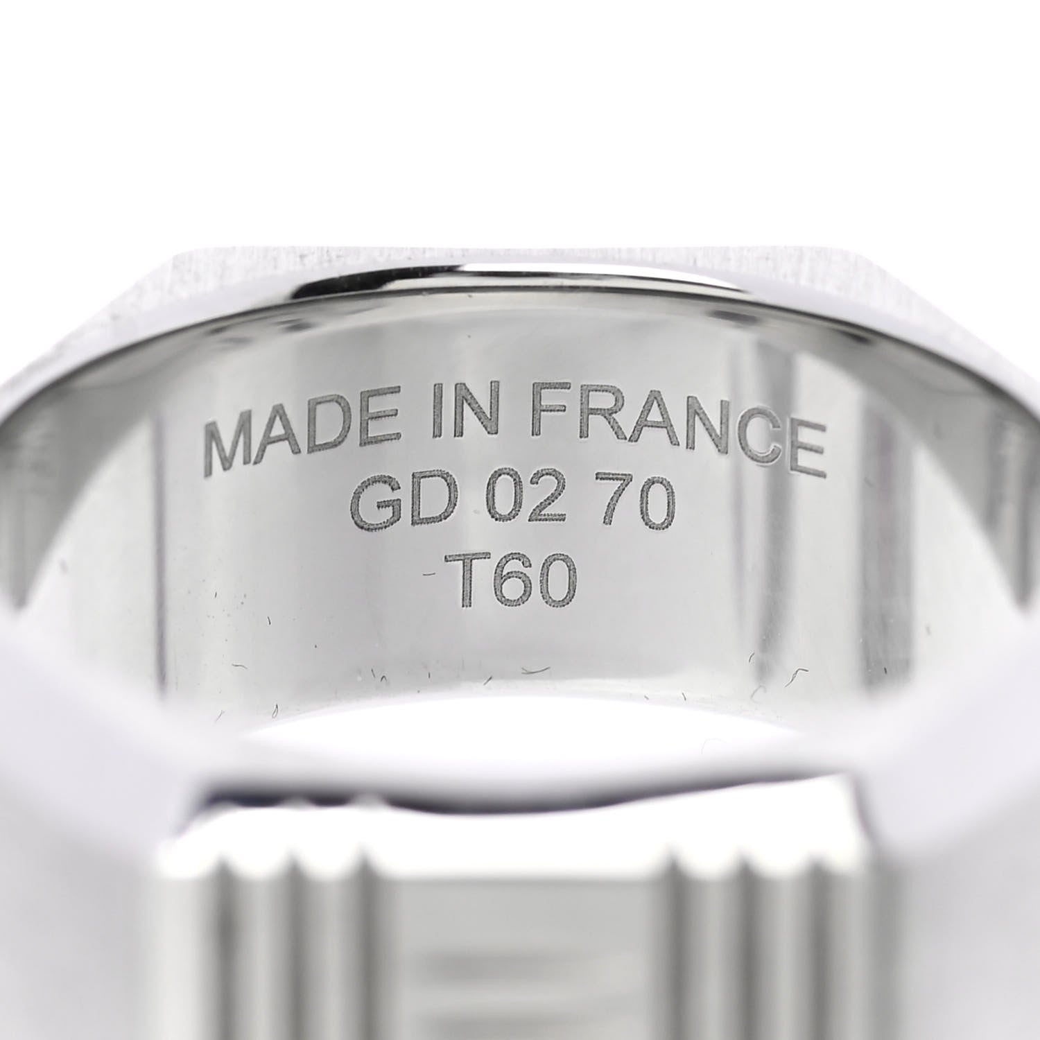 Hermes Stainless Steel Toolbox Ring 60 5 of 5