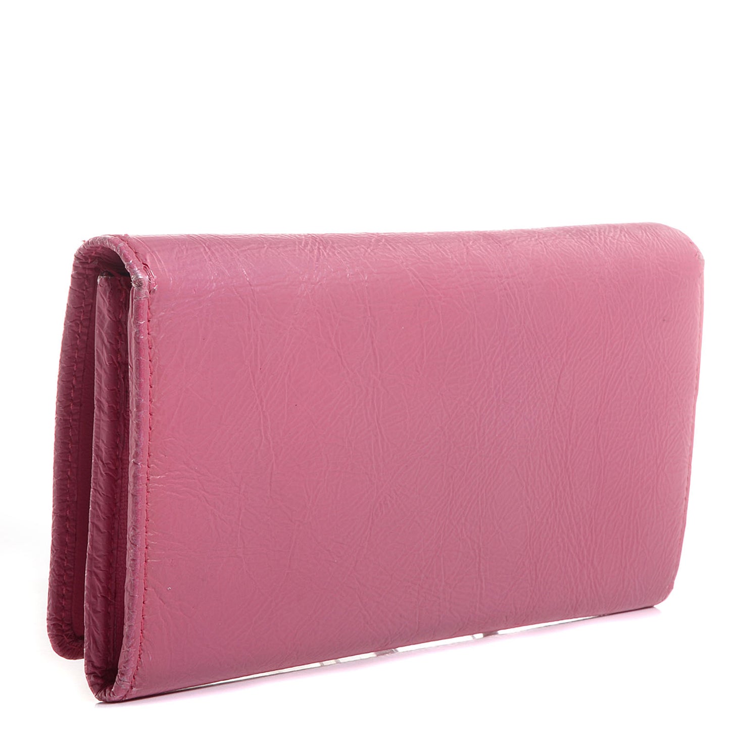 Calfskin Papier Platre Money Wallet Framboise