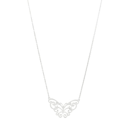 Tiffany Sterling Silver Enchant Butterfly Pendant Necklace 1 of 5