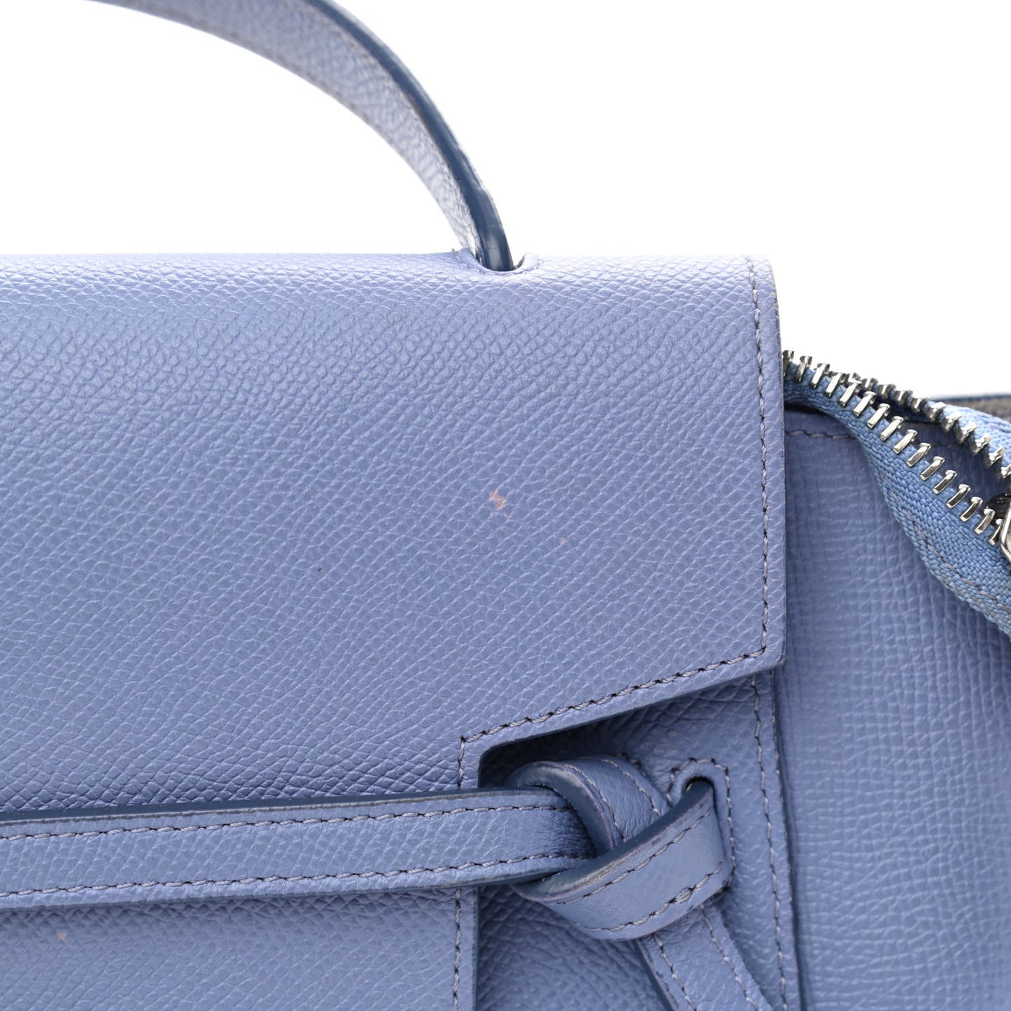 Grained Calfskin Nano Belt Bag Amethyst