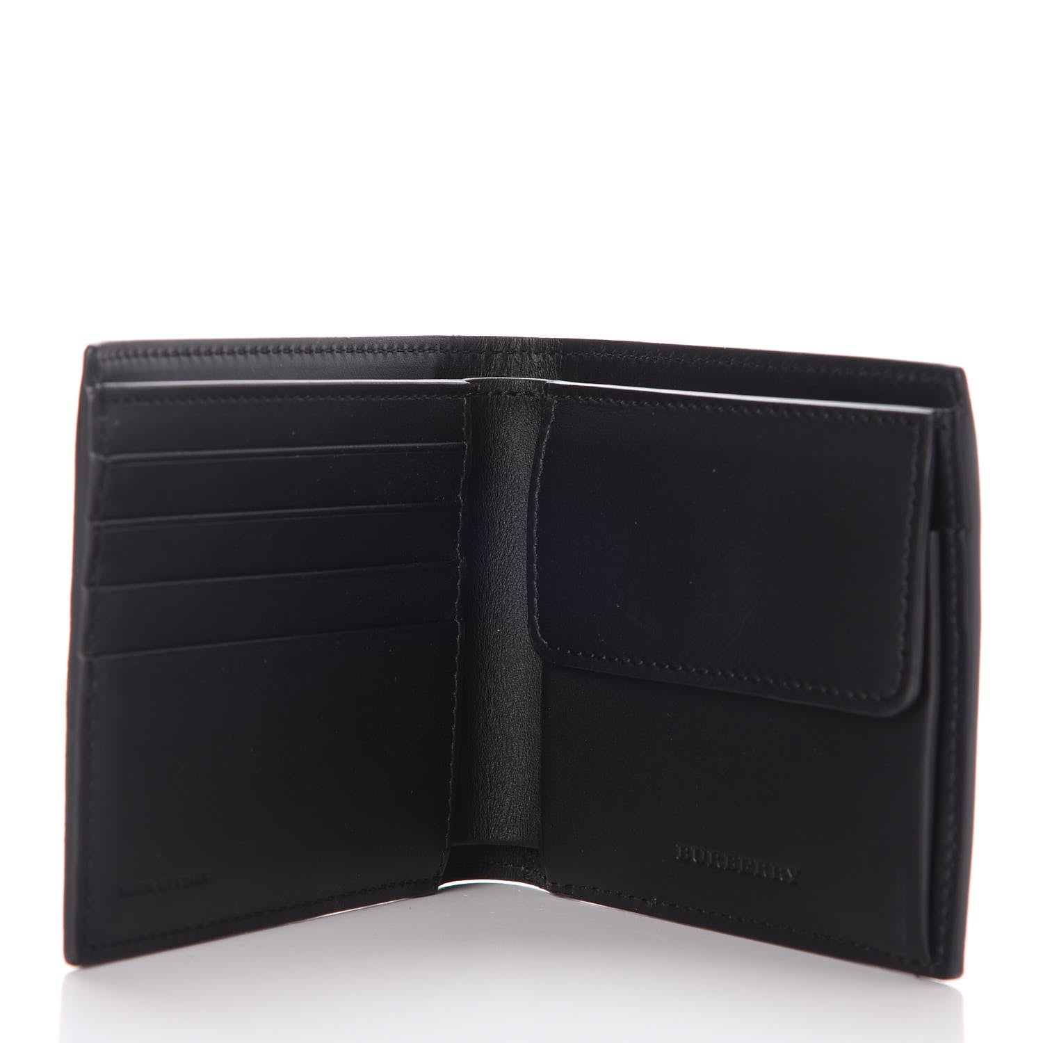 Burberry Grained Calfskin BBi-Fold Wallet Black 5 of 8