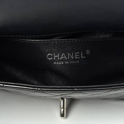 Chanel Patent Calfskin Quilted Mini Rectangular Flap Black 6 of 10