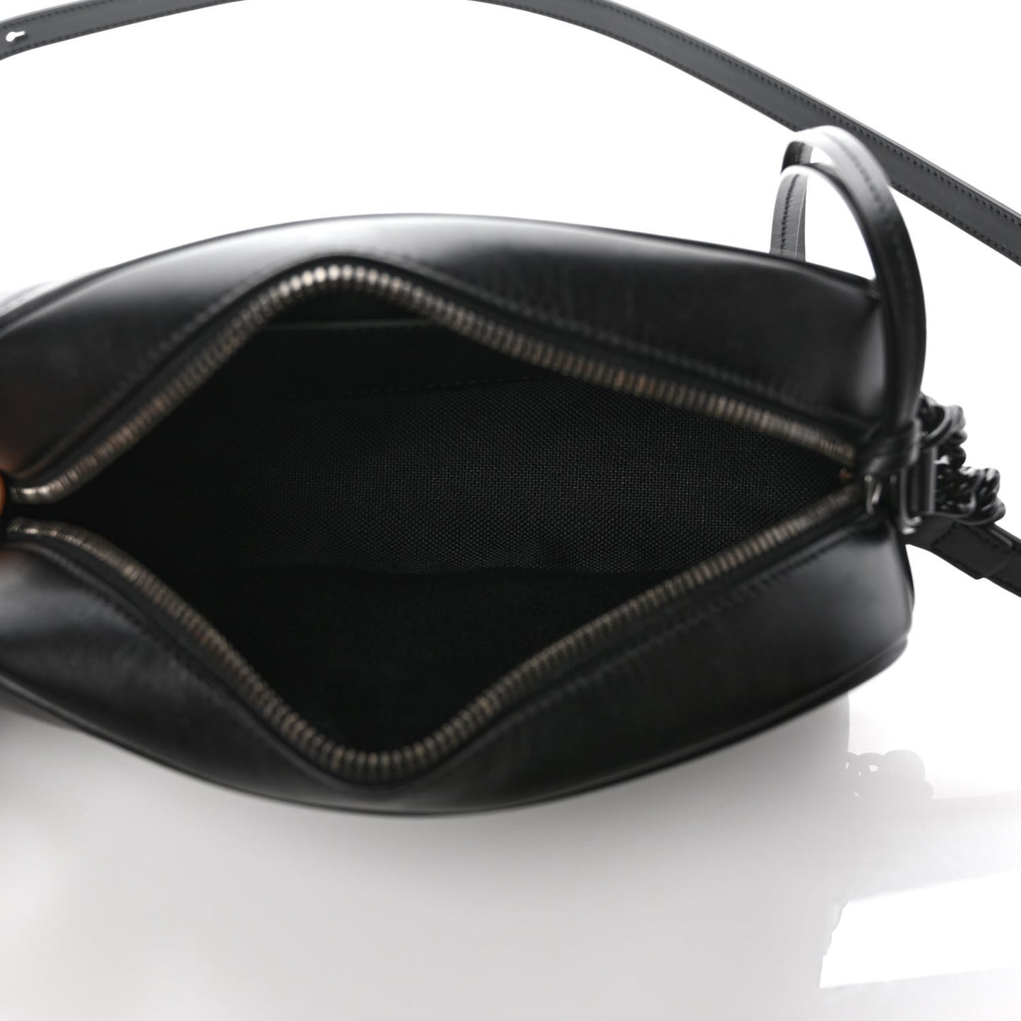 Calfskin Matelasse Monochrome Small GG Marmont Chain Shoulder Bag Black