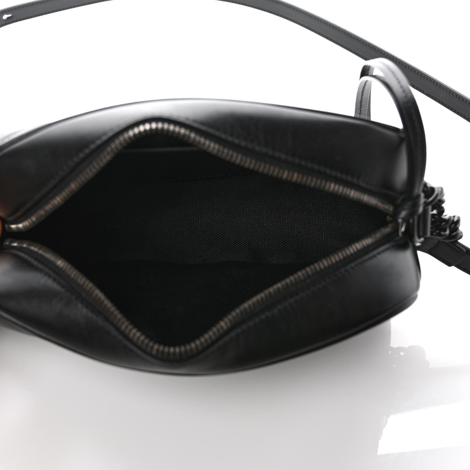 Gucci Calfskin Matelasse Monochrome Small GG Marmont Chain Shoulder Bag Black 6 of 9