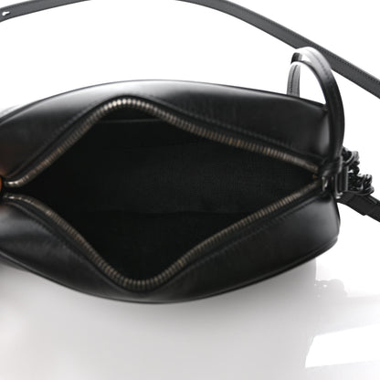 Gucci Calfskin Matelasse Monochrome Small GG Marmont Chain Shoulder Bag Black 6 of 9