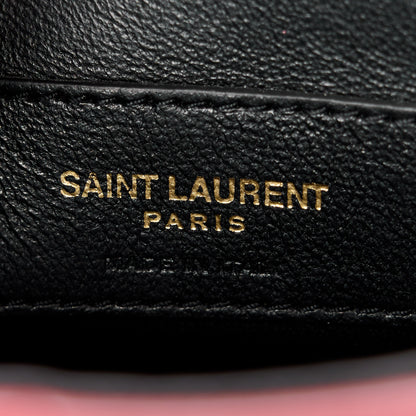 Saint Laurent Patent Matelasse Monogram Small Vicky Chain Bag Red 7 of 11
