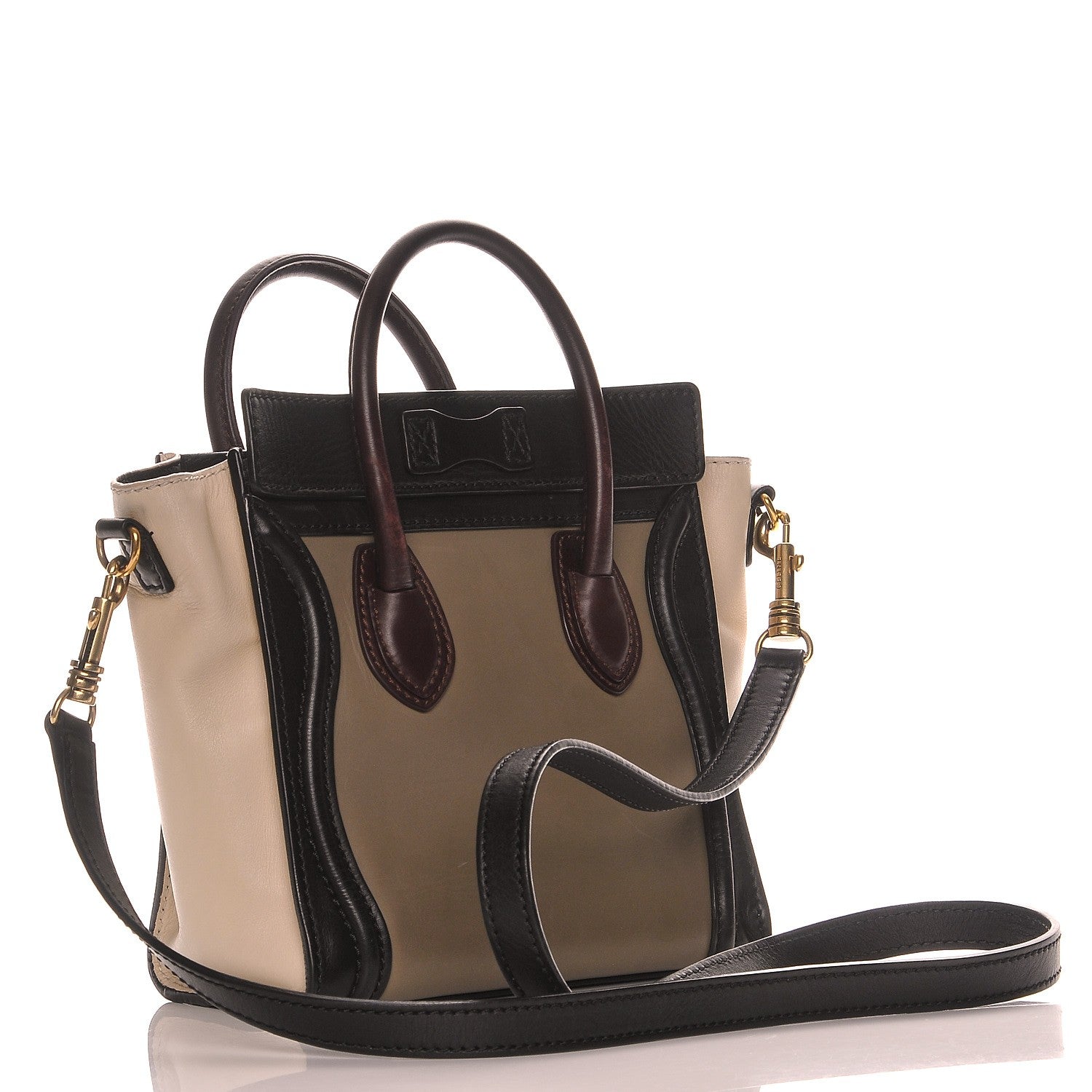 Celine Smooth Calfskin Nano Tri-Color Luggage Grey 3 of 8