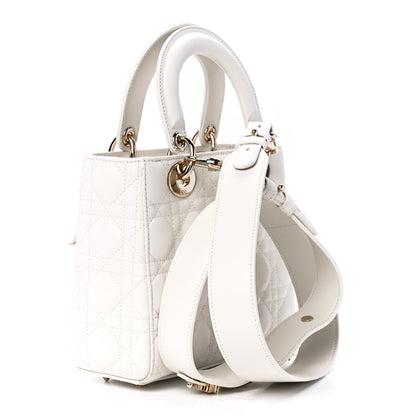 Christian Dior Lambskin Cannage Small My ABCDior Lady Dior White 2 of 11