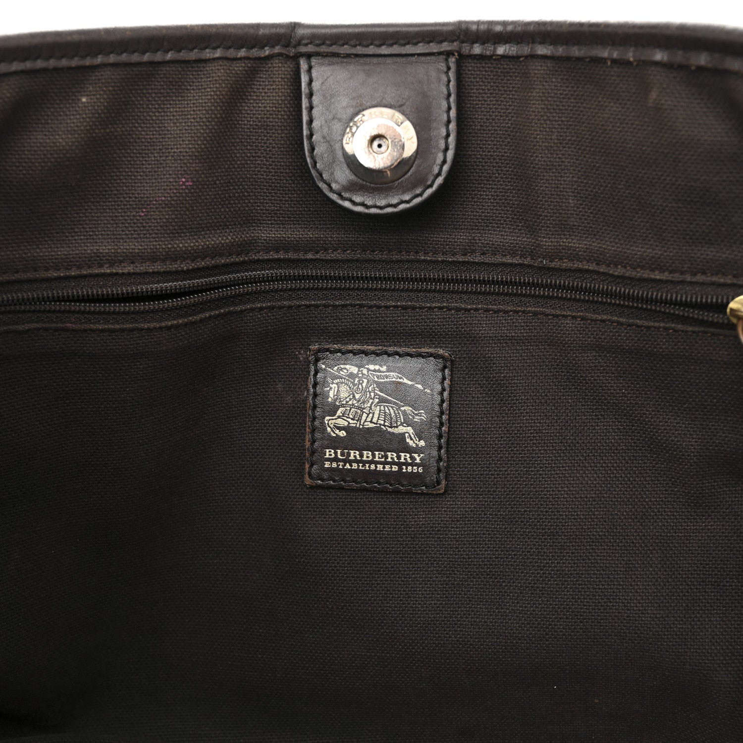 Burberry Haymarket Check Medium Regent Tote Chocolate 1852005