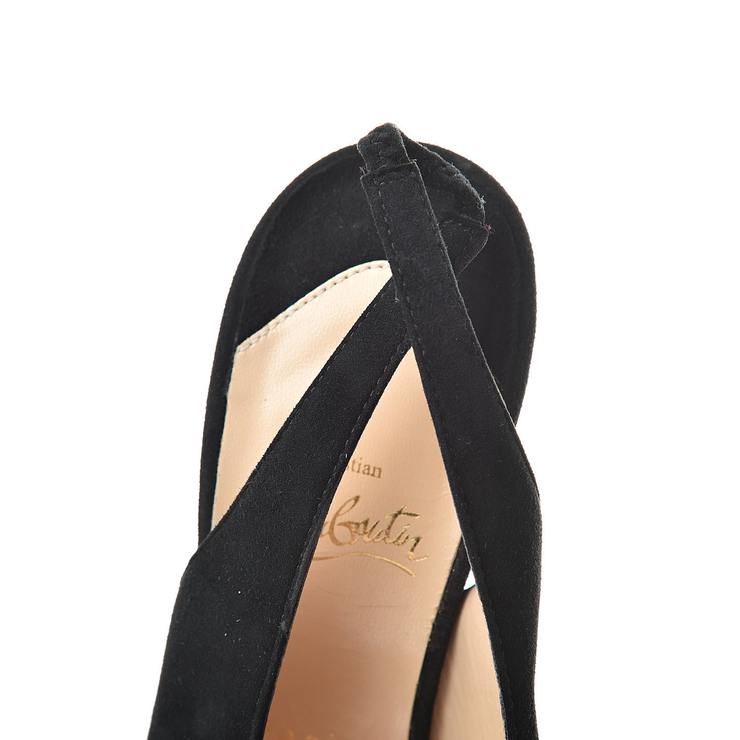 Christian Louboutin Suede Rolande Boucle 120 Pumps 39.5 Black 9 of 10