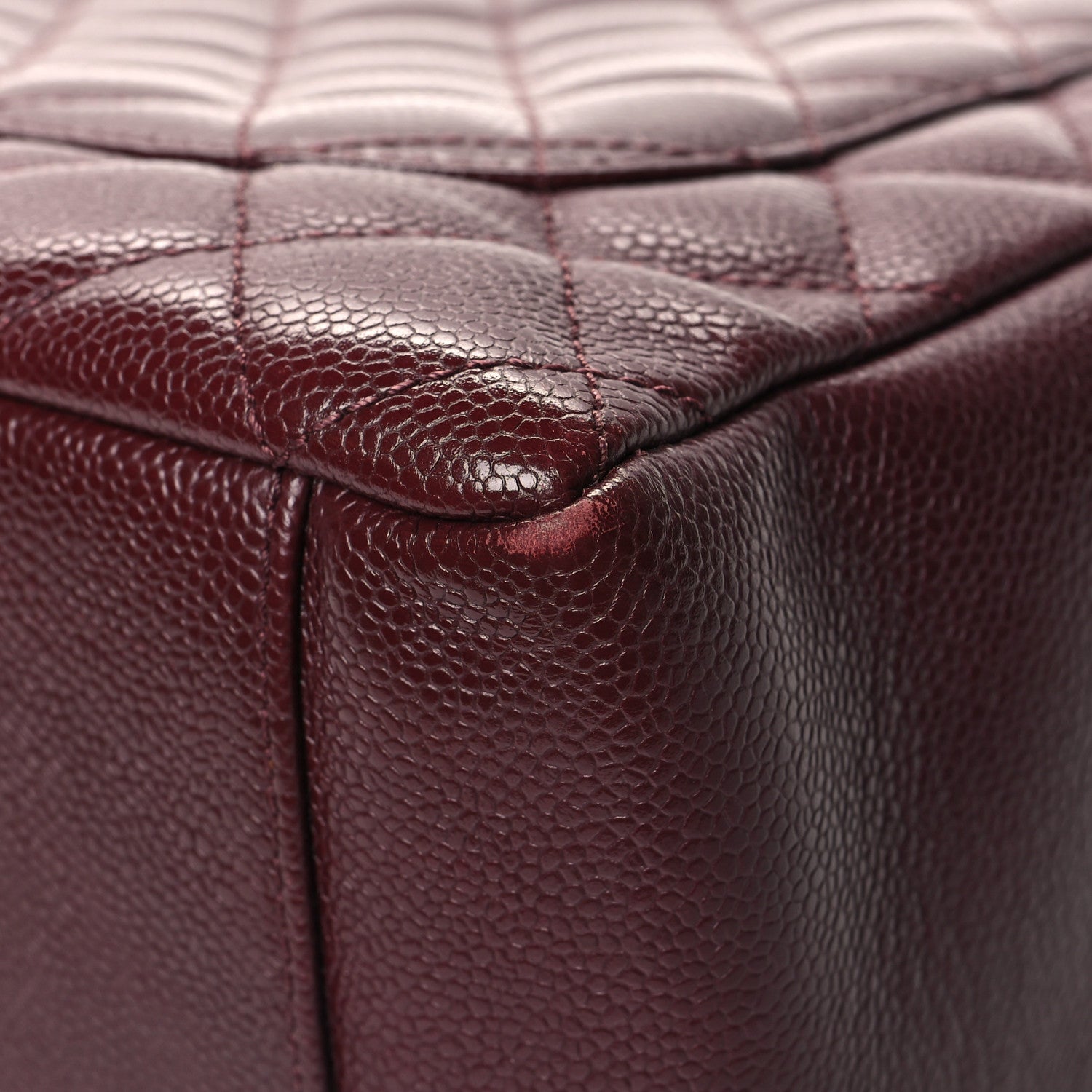 Chanel Caviar Quilted Grand Shopping Tote GST Dark Burgundy 13 of 17