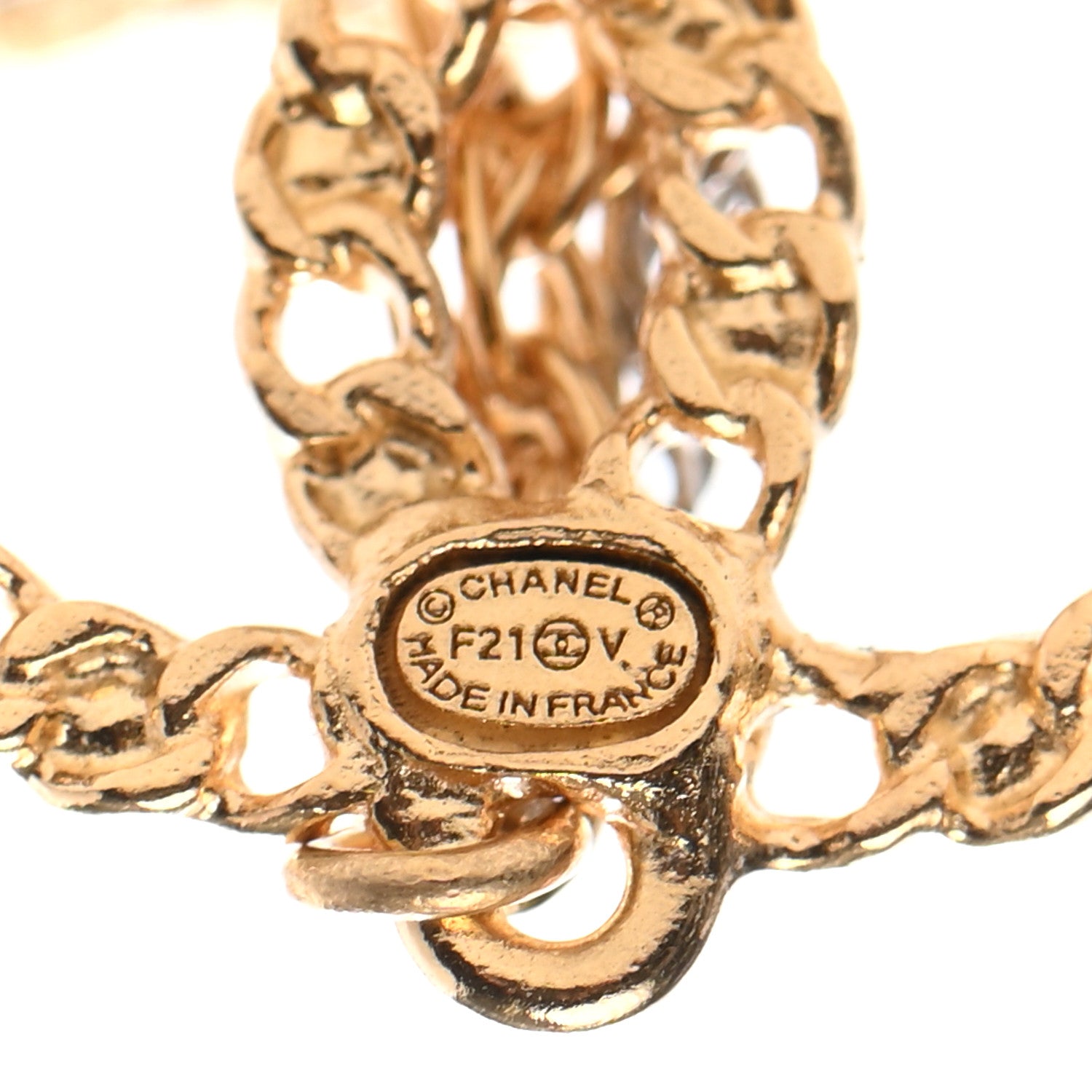 Chanel Crystal CC Chain Cuff Single Earring Gold Silver 4 of 4
