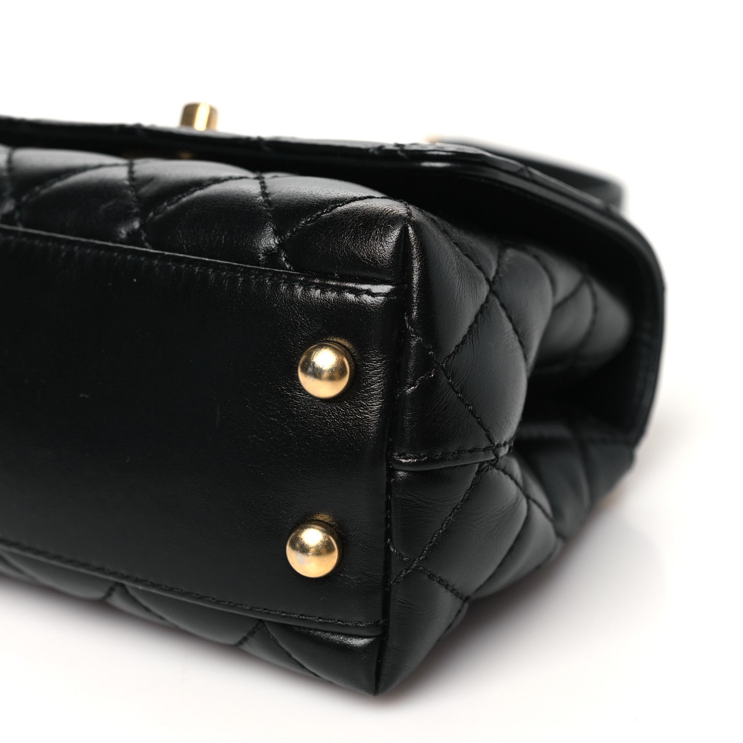 Chanel Calfskin Quilted Extra Mini Coco Handle Flap Black 10 of 11